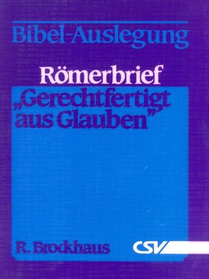 cover image of Römerbrief--Gerechtfertigt aus Glauben